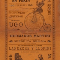 Una Fiesta en Pekín 1890; 65 X 24 cm. ES.462508.ADPV/Carteles de circo/ Sig. IX.1. caja. 36, legajo 97